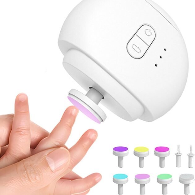 مقص أظافر كهربائي ومبرد أظافر ب 9 رؤوس