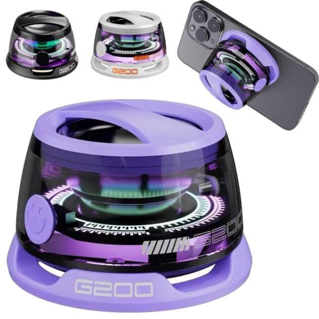 مكبر صوت بلوتوث لاسلكي مغناطيسي صغير G200 مع إضاءة