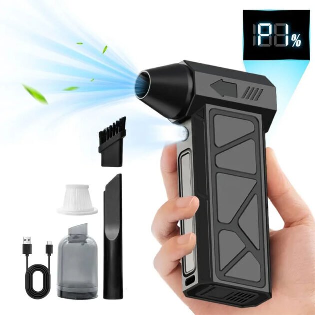 منفاخ ومكنسة كهربائية محمولة مزودة بمروحة توربو نفاثة 2