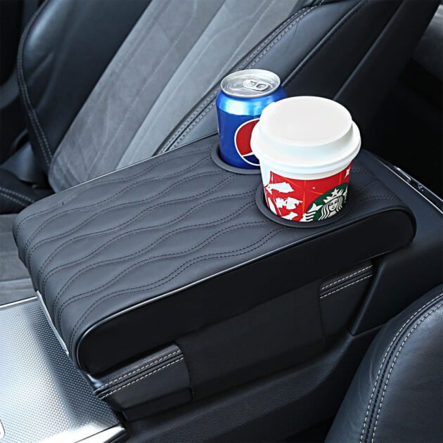 غطاء مسند ذراع السيارة مع حامل أكواب