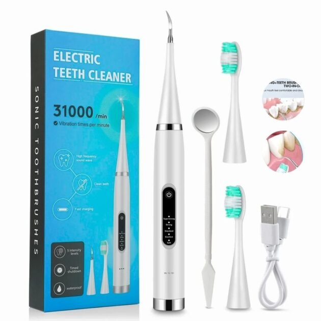 جهاز تنظيف الأسنان وفرشاة أسنان كهربائية بخمسة أوضاع