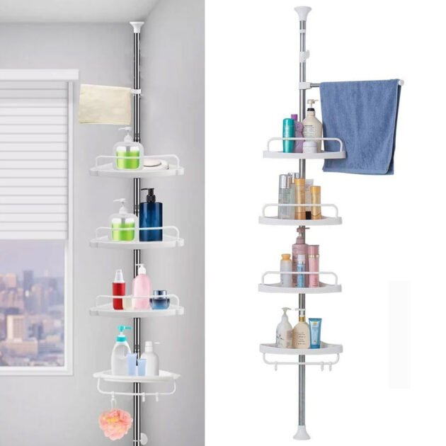 رف تخزين زاوية فاخر للحمام والمرحاض