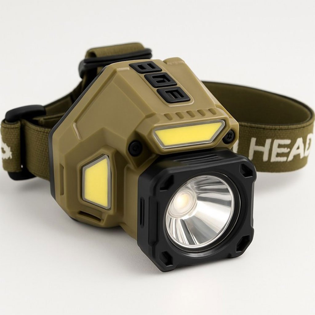 مصباح رأس قابل لإعادة الشحن مزود بمستشعر حركة - الصورة 3