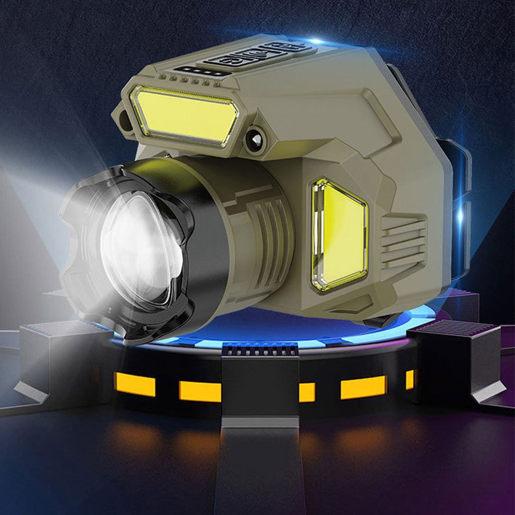 مصباح رأس قابل لإعادة الشحن مزود بمستشعر حركة - الصورة 7