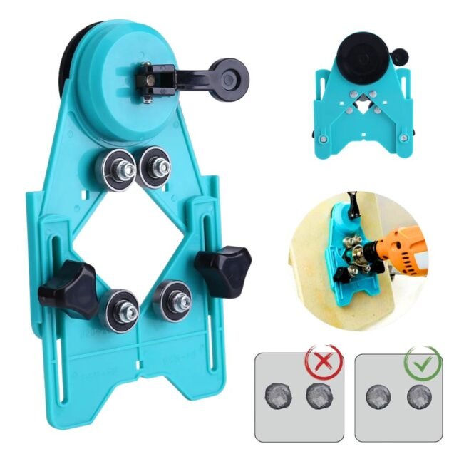 دليل حفر للبلاط مزود بكأس شفط بقاعدة تفريغ