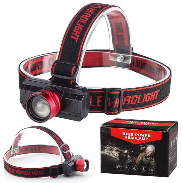 مصباح رأس قابل لإعادة الشحن بثلاثة أوضاع