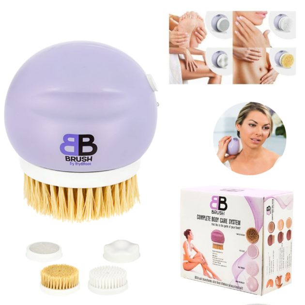 مجموعة فرشاة العناية بالجسم الكاملة 4 في 1
