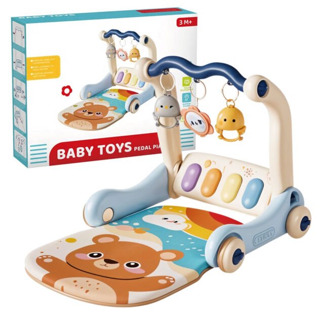 سجادة لعب ومشاية 3 في 1 مع بيانو