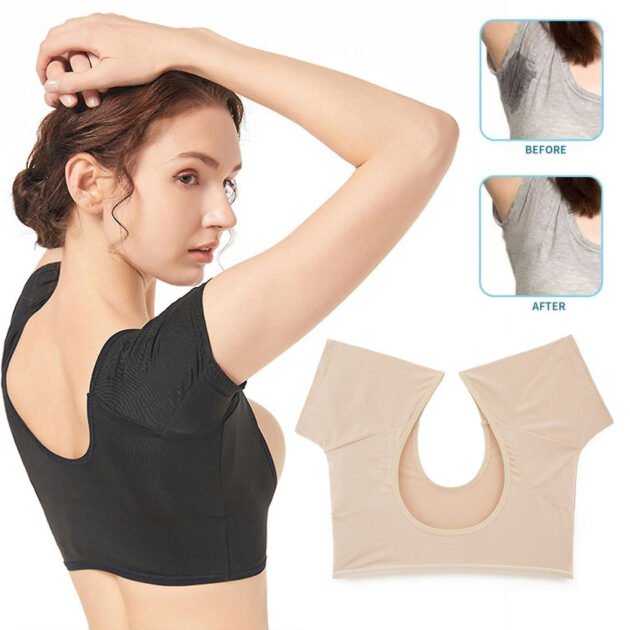 وسادات عرق قابلة لإعادة والغسل على شكل قميص للإبطين