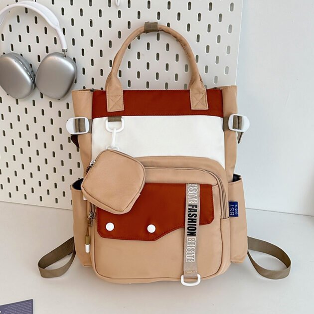 طقم حقائب مدرسية من قطعتين بتصميم كاواي مع جراب