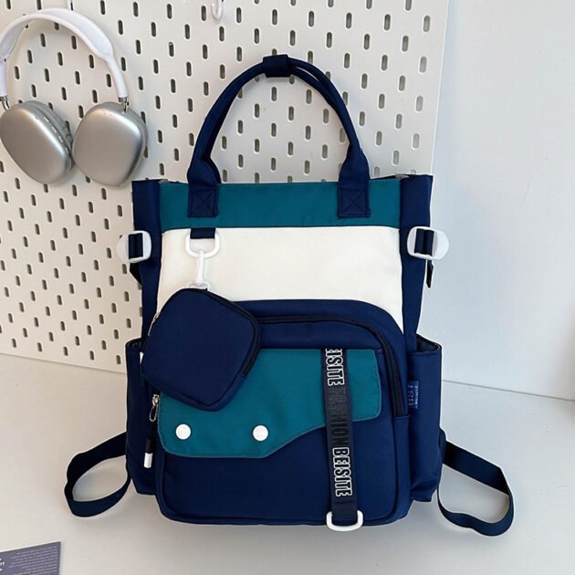 طقم حقائب مدرسية من قطعتين بتصميم كاواي مع جراب