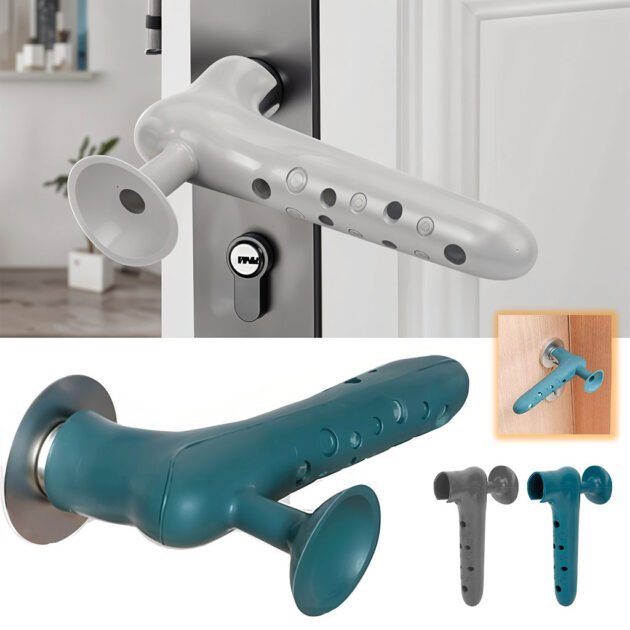 مقبض باب من السيليكون مزود بكأس شفط لامتصاص الصدمات