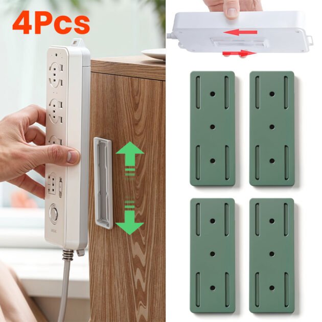 مجموعة تثبيت جدارية ذاتية اللصق مكونة من 4 قطع