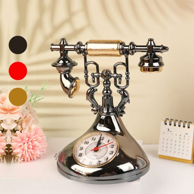 ساعة منبه بتصميم هاتف كلاسيكي