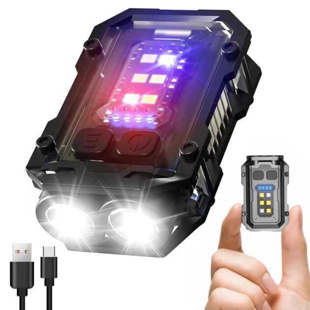 مصباح يدوي صغير مقاوم للماء يُعلق على سلسلة المفاتيح