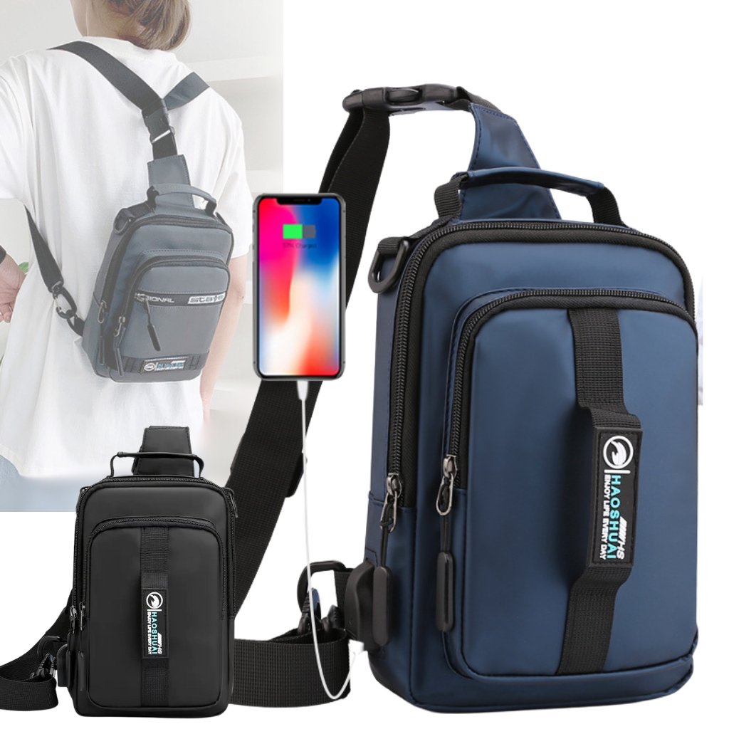 حقيبة أكسفورد مقاومة للماء مزودة بمنفذ شحن الإصدار