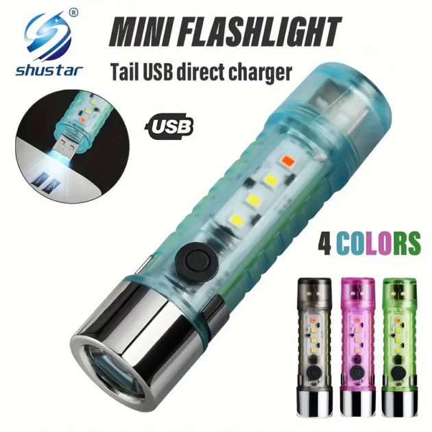 مصباح يدوي صغير فائق السطوع بتقنية مع مغناطيس