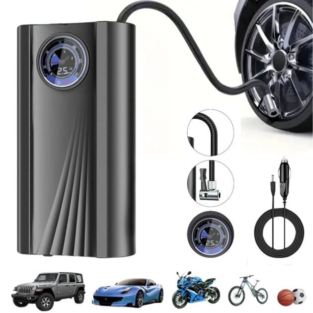 مضخة هواء كهربائية صغيرة 12 فولت مع شاشة