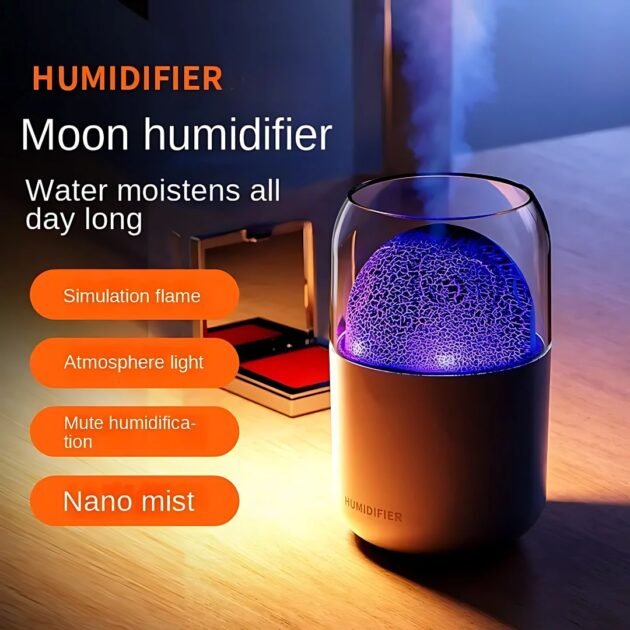 موزع روائح بسعة 300 مل مع تأثير بركاني مضيء