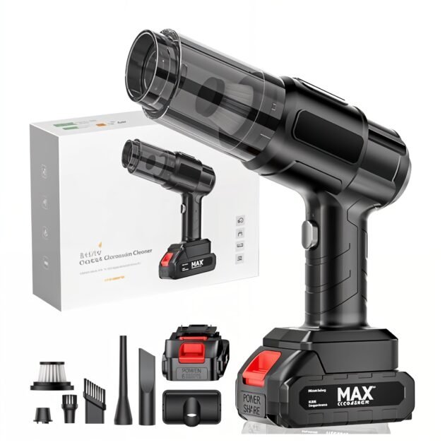 مكنسة كهربائية يدوية لاسلكية للسيارة بقوة باسكال مزودة