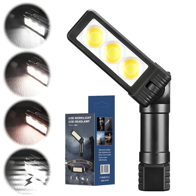 مصباح يدوي محمول بقوة 20 واط مع عاكس