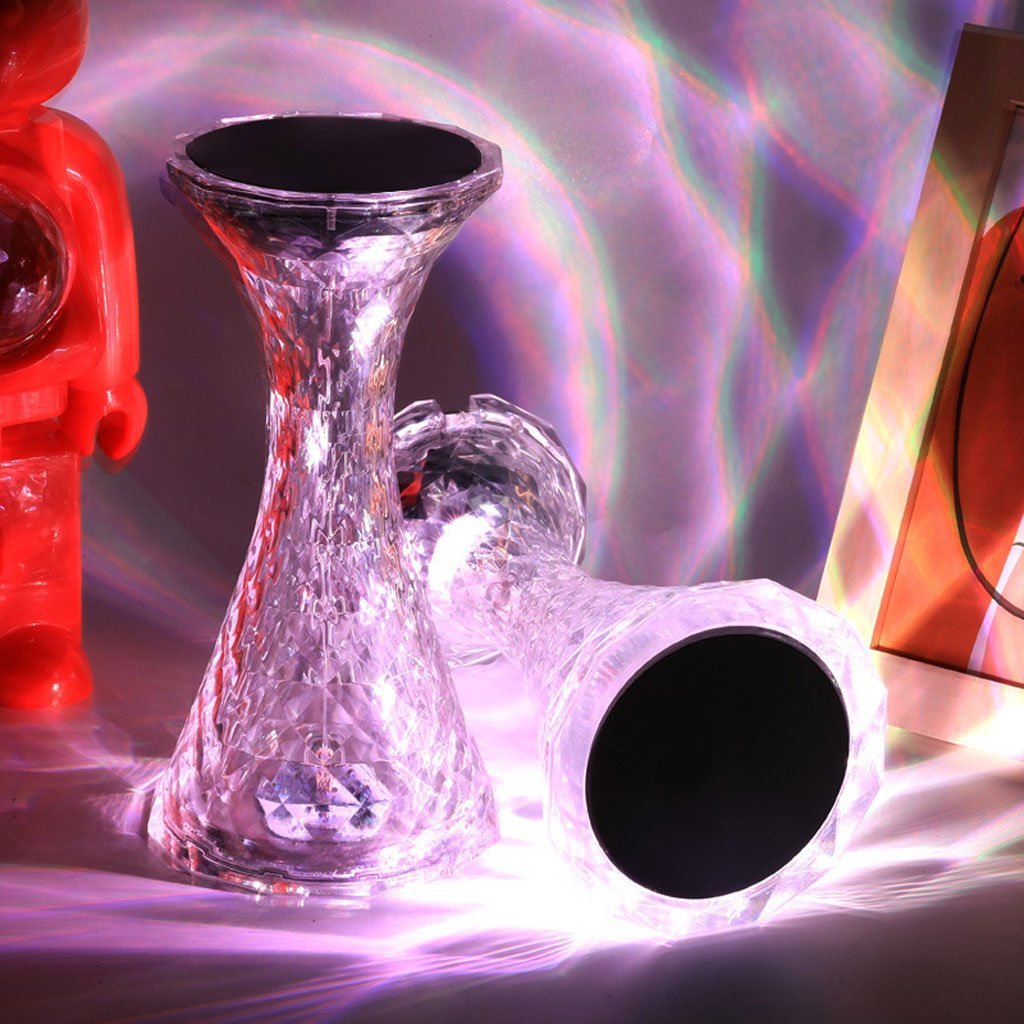 مصباح طاولة لاسلكي يعمل باللمس من الكريستال لغرفة النوم - الصورة 4